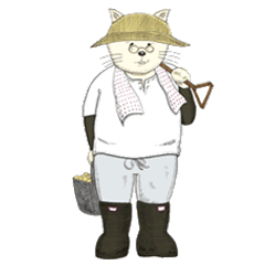 [LINEスタンプ] 野良仕事猫さんの画像（メイン）