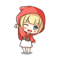 [LINEスタンプ] 赤のずきんちゃんスタンプの画像（メイン）