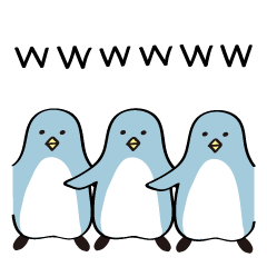 [LINEスタンプ] www（ペンギン時々あざらし）