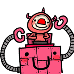 [LINEスタンプ] red nose triangle Monsterの画像（メイン）