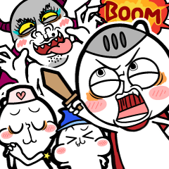 [LINEスタンプ] Let's go adventure ！ Mochi man PUCHU ！！の画像（メイン）