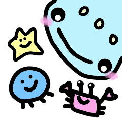 [LINEスタンプ] うみのともだちの画像（メイン）