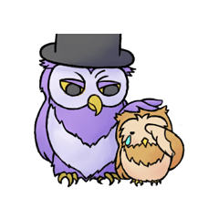 [LINEスタンプ] フクロウの師匠と弟子