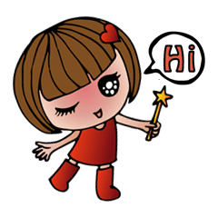 [LINEスタンプ] Miss Redheart