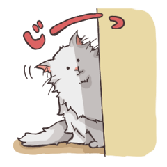 [LINEスタンプ] 長毛にゃんこの画像（メイン）
