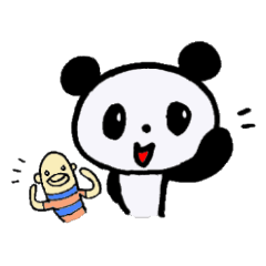 [LINEスタンプ] ぱんちゃんとおさるちゃんの画像（メイン）