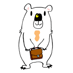 [LINEスタンプ] ハーフぐま つきしろさん