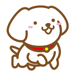 [LINEスタンプ] 白い子犬のスタンプ