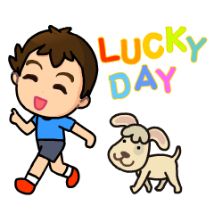 [LINEスタンプ] A-kuei and his lovely dog