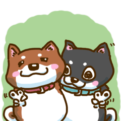 [LINEスタンプ] 楽しいしばわんこ