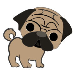 [LINEスタンプ] Fat Pugの画像（メイン）