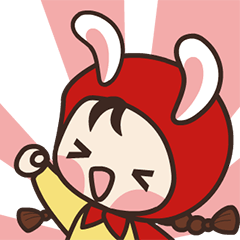 [LINEスタンプ] redhood bunny