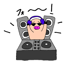 [LINEスタンプ] DJ ハナブタ