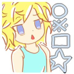 [LINEスタンプ] きんぱつしょうじょ