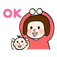 [LINEスタンプ] ベビママすたんぷ（赤ちゃんと一緒）