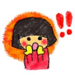 [LINEスタンプ] クレヨンで描いた子供たち