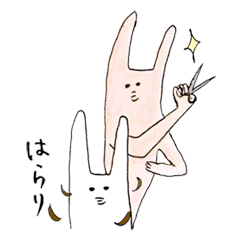 [LINEスタンプ] うさぎさんたち 〜美容師編〜の画像（メイン）