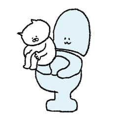 [LINEスタンプ] あつかまくん2-トイレのシュールスタンプ-