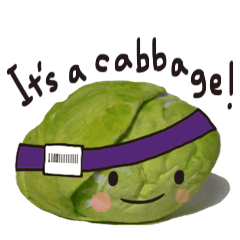 [LINEスタンプ] It's a cabbage！  (English ver.)