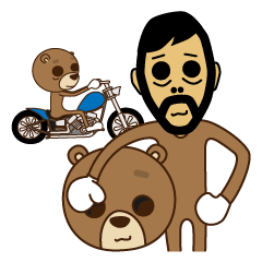 [LINEスタンプ] くまおじさん