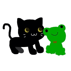 [LINEスタンプ] ペットのくったん（猫）とチビ（カエル）