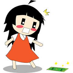 [LINEスタンプ] Girl Luckyの画像（メイン）