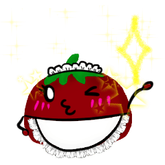 [LINEスタンプ] 私はメイド！トマトちゃん！がんばって！