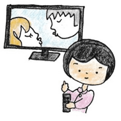 [LINEスタンプ] テレビ見てる？