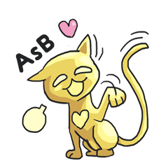 [LINEスタンプ] AsB - Oro (The Golden Comic Cat)