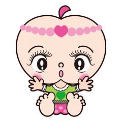 [LINEスタンプ] かわいいりんごの赤ちゃんのキャラクターの画像（メイン）