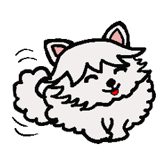 [LINEスタンプ] ちょいデブワンコのモコちゃん