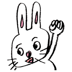 [LINEスタンプ] うさぎさんのきもち。