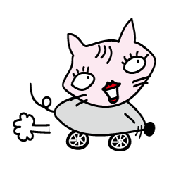 [LINEスタンプ] 関西弁ピンクネコ ときどきネズミの画像（メイン）