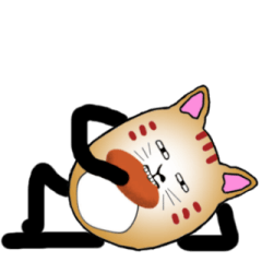 [LINEスタンプ] 太ったトラ猫