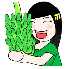 [LINEスタンプ] Tani banana tree ghost