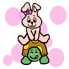 [LINEスタンプ] ウサリンとノロジのお家