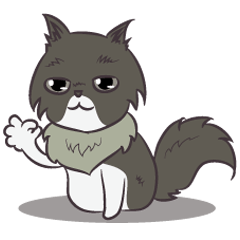 [LINEスタンプ] Browny Cat - Funny and Lucky Cat