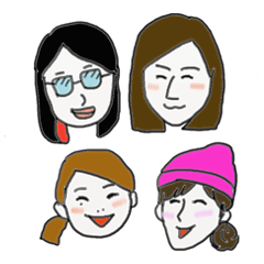 [LINEスタンプ] 小林四姉妹