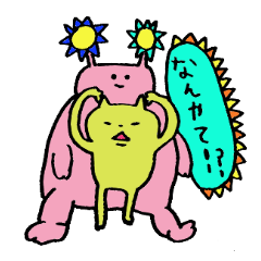 [LINEスタンプ] 関西出身ねことかいじゅう