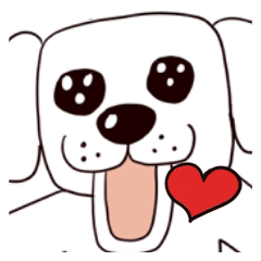 [LINEスタンプ] 白犬君の画像（メイン）