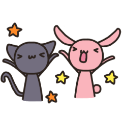 [LINEスタンプ] うさぎとねこ イベントスタンプの画像（メイン）