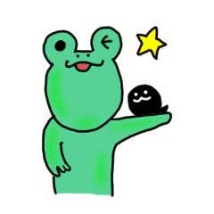 [LINEスタンプ] かえる先輩・時々おたま