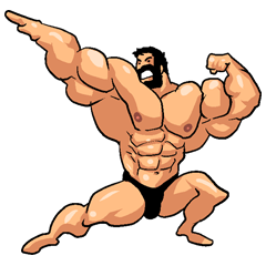 [LINEスタンプ] スーパー筋肉男2の画像（メイン）