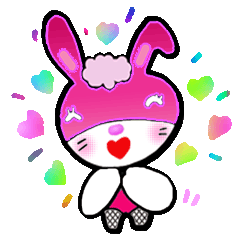 [LINEスタンプ] うさぎのバニーちゃん 網タイツ