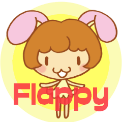 [LINEスタンプ] ウサミミガール Flappy