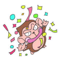 [LINEスタンプ] モンチーくん