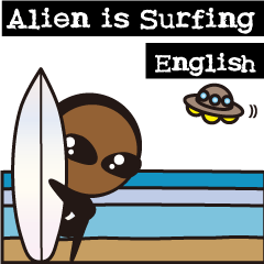 [LINEスタンプ] Alien is Surfingの画像（メイン）