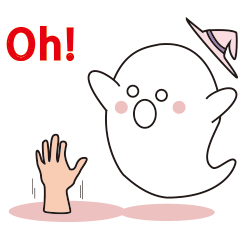 [LINEスタンプ] みならい おばけ のかわいいスタンプ