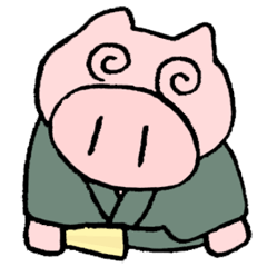 [LINEスタンプ] 落語家・豚足亭ブー太