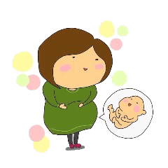 [LINEスタンプ] なぎ子ののほほんマタニティライフの画像（メイン）